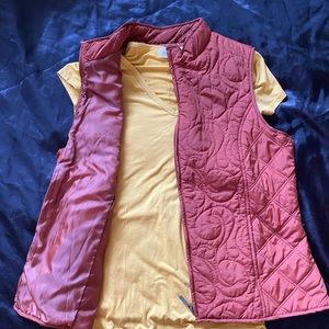 Burnt orange patterned vest